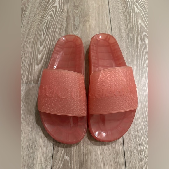 Gucci x Adidas Pink Jelly Slide Sandals - Picture 2 of 3